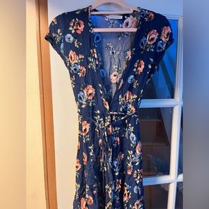 Mini Floral Wrap Dress